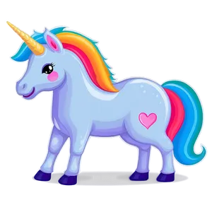 Kawaii Unicorn Clipart PNG Rta45