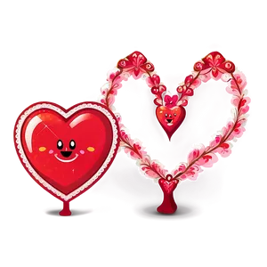 Kawaii Valentine Hearts Png 7 PNG image