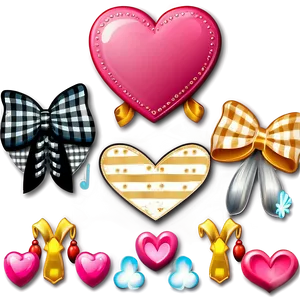 Kawaii Valentine Hearts PNG Sto34 PNG