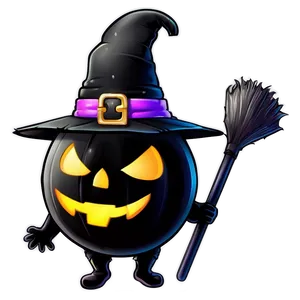 Kawaii Witch Halloween PNG Wkl