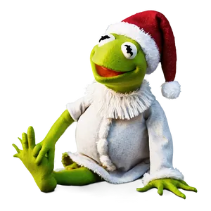 Kermit As Santa Claus Png Vov PNG image