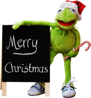 Kermit Christmas Greeting PNG image