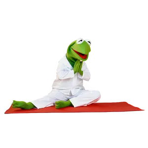Kermit Doing Yoga Png 92 PNG image