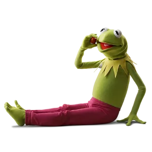 Kermit Doing Yoga Png Qab PNG image