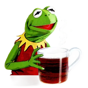 Kermit Drinking Tea Png Plh PNG image