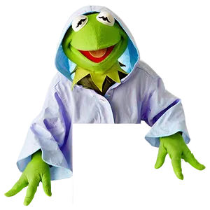 Kermit In Raincoat Png Hlx PNG image