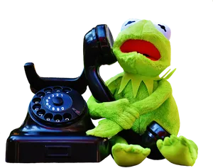 Kermit On Phone.png PNG image