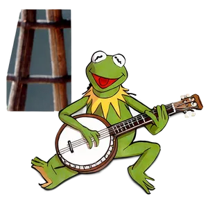 Kermit Playing Banjo Png Beq PNG image