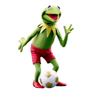 Kermit Playing Soccer Png 05232024 PNG image