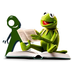 Kermit Reading Book Png Lbl21 PNG image