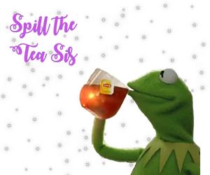 Kermit Sipping Tea Meme PNG image