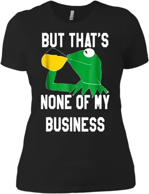Kermit Tea Meme Shirt PNG image