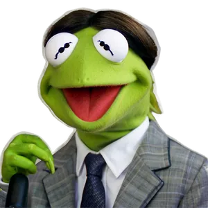 Kermit The News Reporter Png Knj70 PNG image