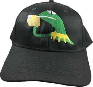 Kermit Themed Baseball Cap PNG image