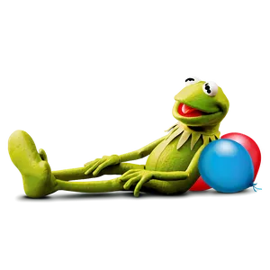Kermit With Balloons Png Uqf PNG image