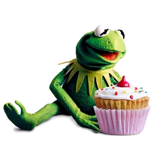 Kermit With Cupcake Png Thu49 PNG image