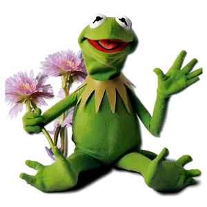 Kermit With Flowers Png 20 PNG image