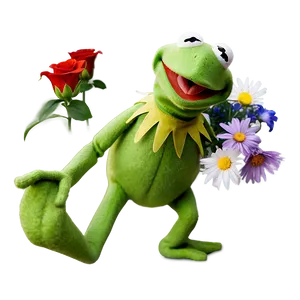 Kermit With Flowers Png 62 PNG image