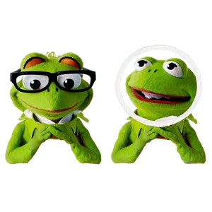 Kermit With Glasses Png 05232024 PNG image