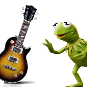 Kermit With Guitar Png Hnu PNG image