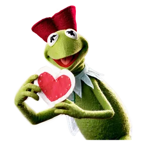Kermit With Heart Png 05232024 PNG image