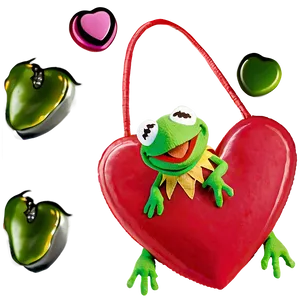 Kermit With Heart Png 05232024 PNG image