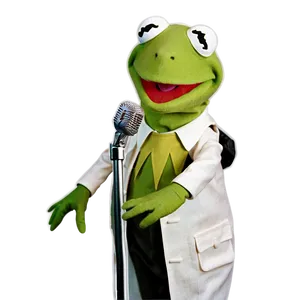 Kermit With Microphone Png Kvn59 PNG image