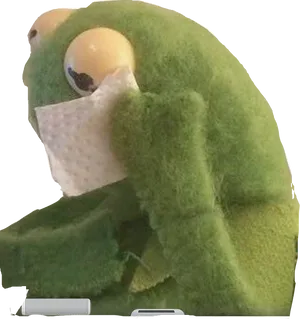 Kermit With Tissue PNG image