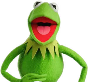 Kermitthe Frog Portrait PNG image