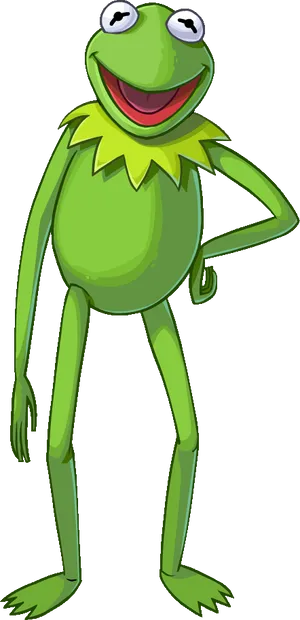 Kermitthe Frog Standing Pose PNG image