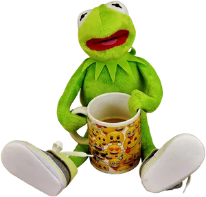Kermitthe Frogwith Coffee Mug PNG image