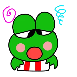 Keroppi Frog Character Illustration PNG image