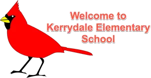Kerrydale Elementary School Cardinal Welcome Sign PNG image
