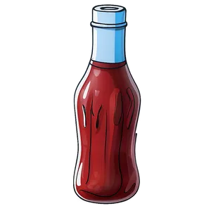 Ketchup Bottle Doodle Png 06122024 PNG image