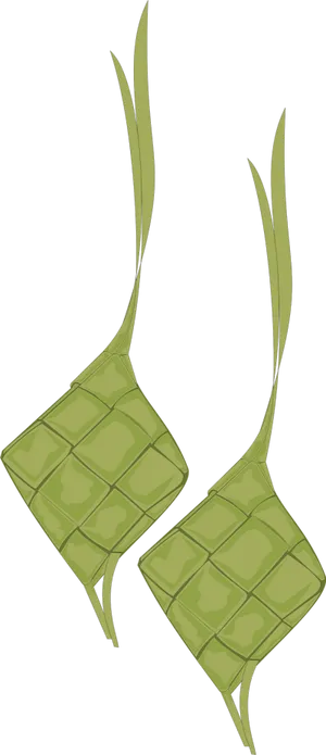 Ketupat Traditional Indonesian Rice Cakes PNG image