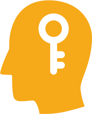 Key Head Silhouette Concept PNG image