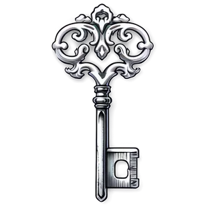 Key Tattoo Design PNG Abq