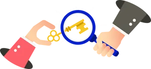 Keyto Success Concept Illustration PNG image