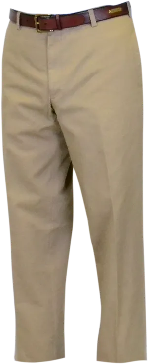 Khaki Pantswith Brown Belt PNG