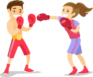 Kickboxing Training Cartoon PNG image