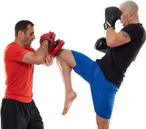 Kickboxing Training Session High Kick Drill.png PNG image