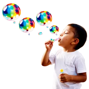 Kid Blowing Bubbles PNG 05242024