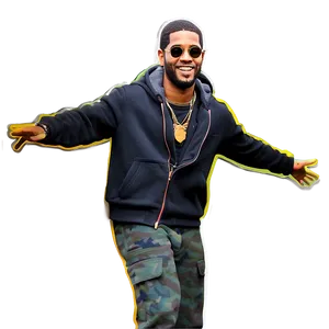 Kid Cudi Artistic Sketch Png 06242024 PNG image