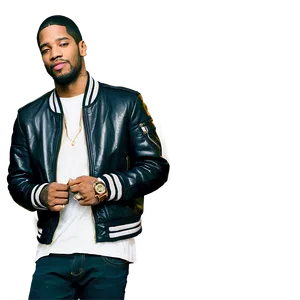 Kid Cudi In Leather Jacket Png Rca22 PNG image