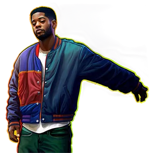 Kid Cudi Retro Style PNG Iiw
