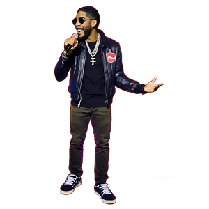 Kid Cudi With Microphone Png Ryw PNG image