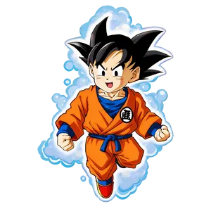 Kid Goku Flying Nimbus PNG Cqs89