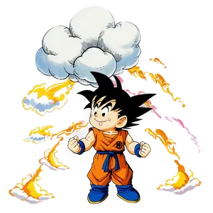 Kid Goku Flying Nimbus PNG Wlp85