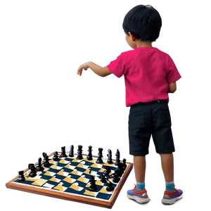 Kid Playing Chess PNG Qiu PNG