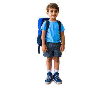 Kid With Backpack PNG Ngi17